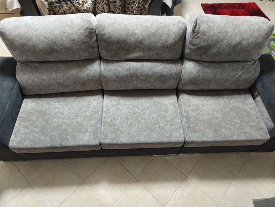 Conjunto sofás microfibra
