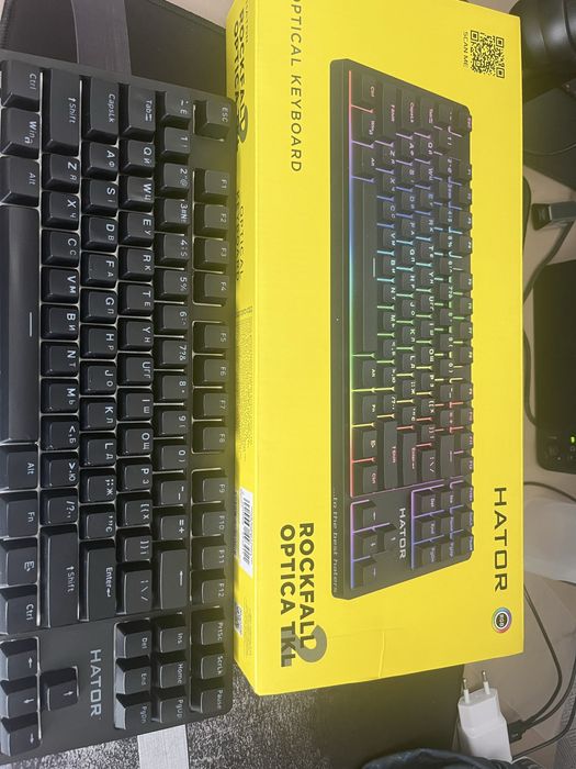 Клавиатура проводная Hator Rockfall 2 optica black tkl black