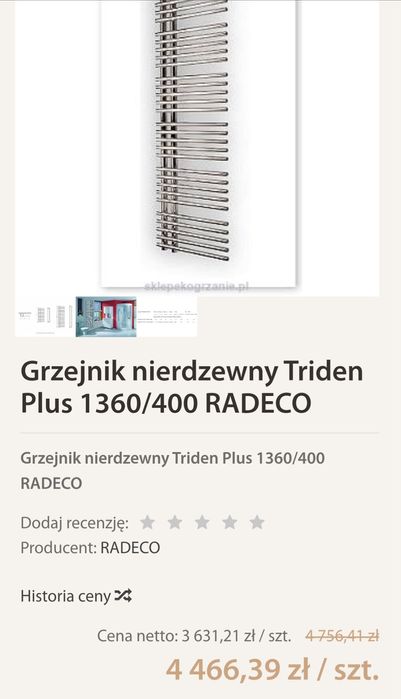 grzejnik łazienkowy nowy okazja