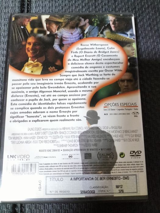 A Importância de Ser Ernesto DVD