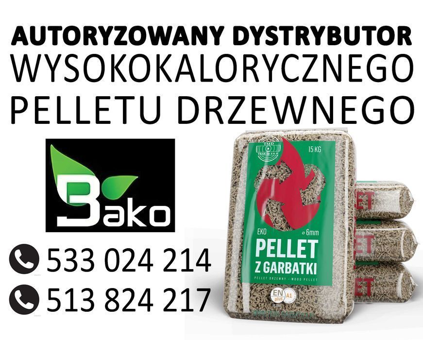 Pellet z Garbatki z dostawą do domu.  Bako-Lubelska 74a