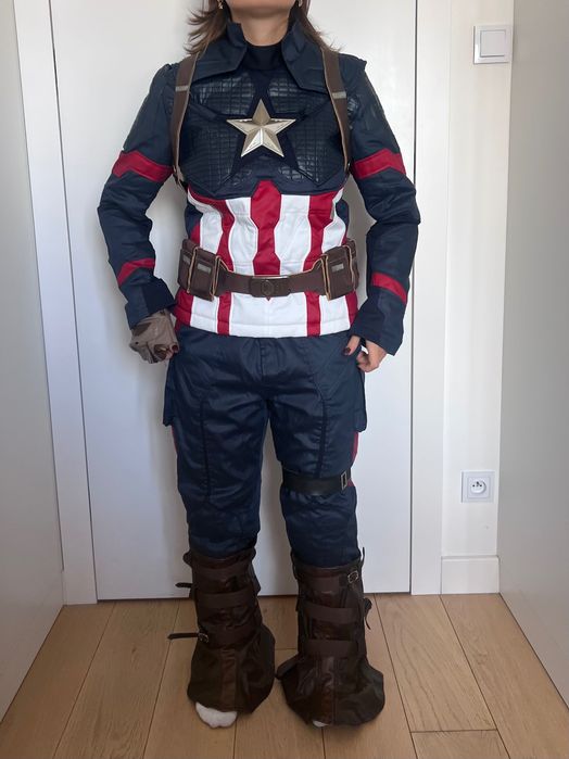 Kapitan Ameryka KOSTIUM HALLOWEEN Wieloczęściowy Marvel rozmiar M