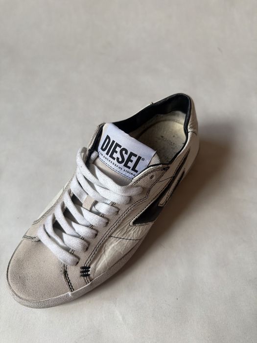 Diesel S-Leroji Low Sneakers White/Black D Logo Shoes кеды кроссовки дизель