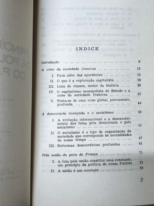 Livro Princípios da Política do P.C.F. (Partido Comunista Francês)