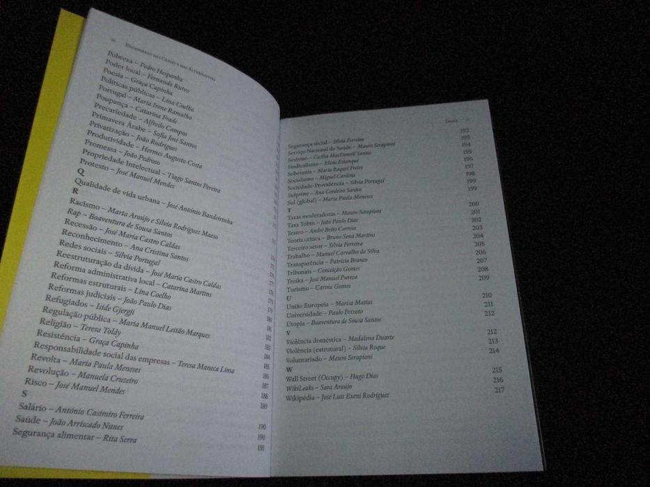 Livro Dicionário das Crises e das Alternativas