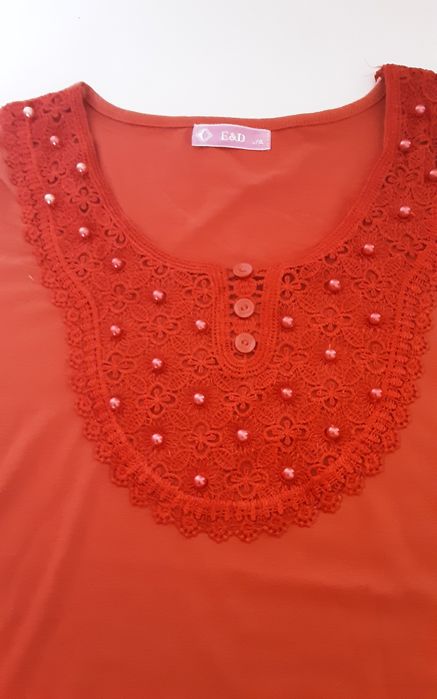 Blusa malha com renda