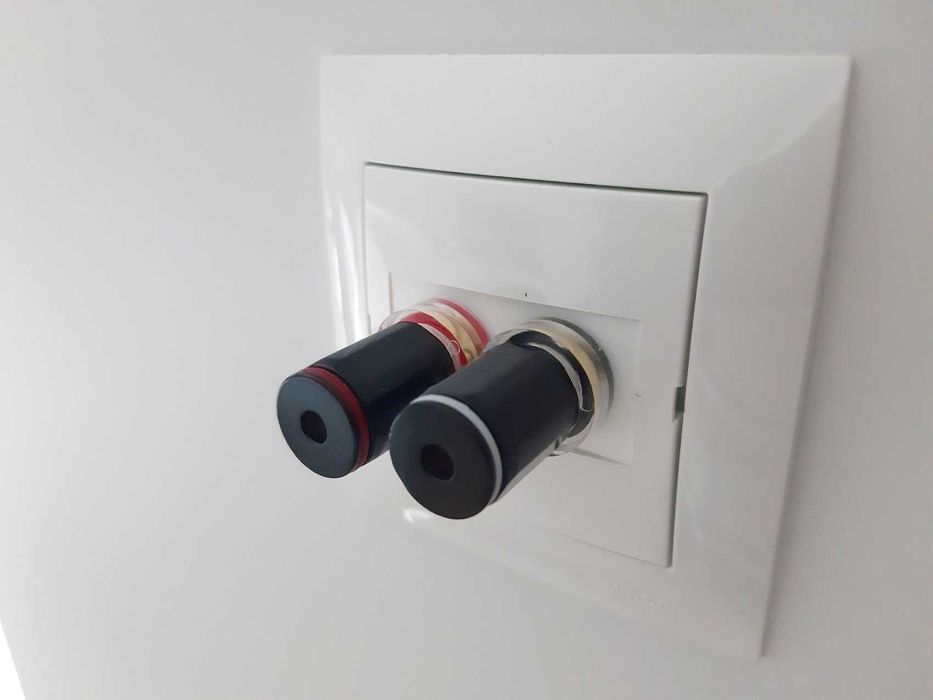 Profesjonalne złącza głośnikowe banan + śrubowe na panel