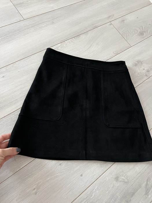 Чорна юбка замшева розмір М