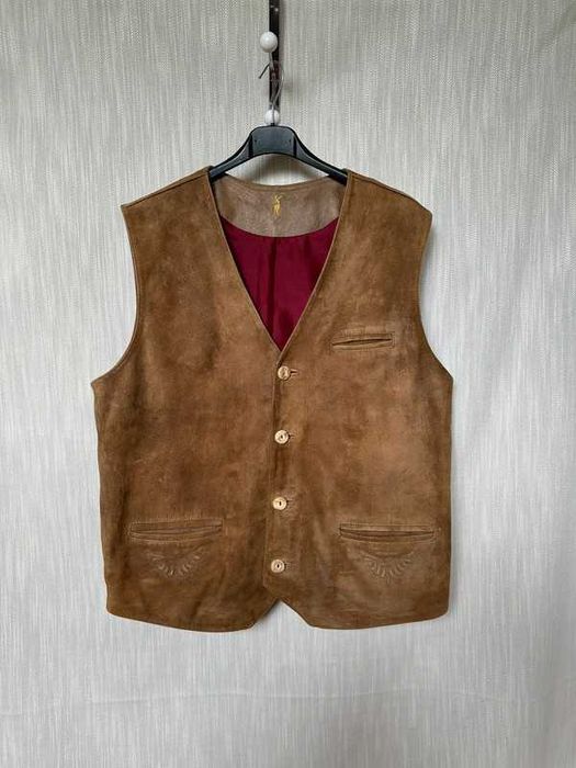 Kamizela skórzana, skóra leather