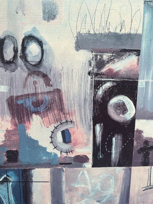 Obraz w ramie akwarela pastele 93 cm