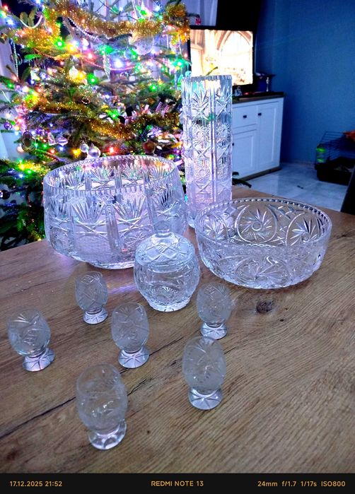 Komplet kryształów - PRL - idealny stan