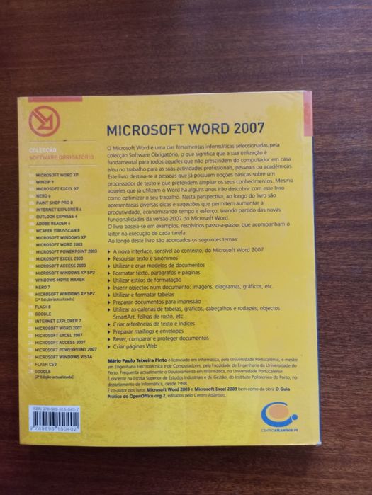 Lote 3 livros Microsoft PowerPoint 2007, Access 2007 e Word 2007