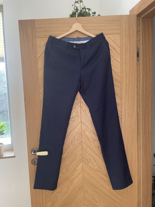 Spodnie Massimo Dutti 100% wełna rozm. 31 granatowe