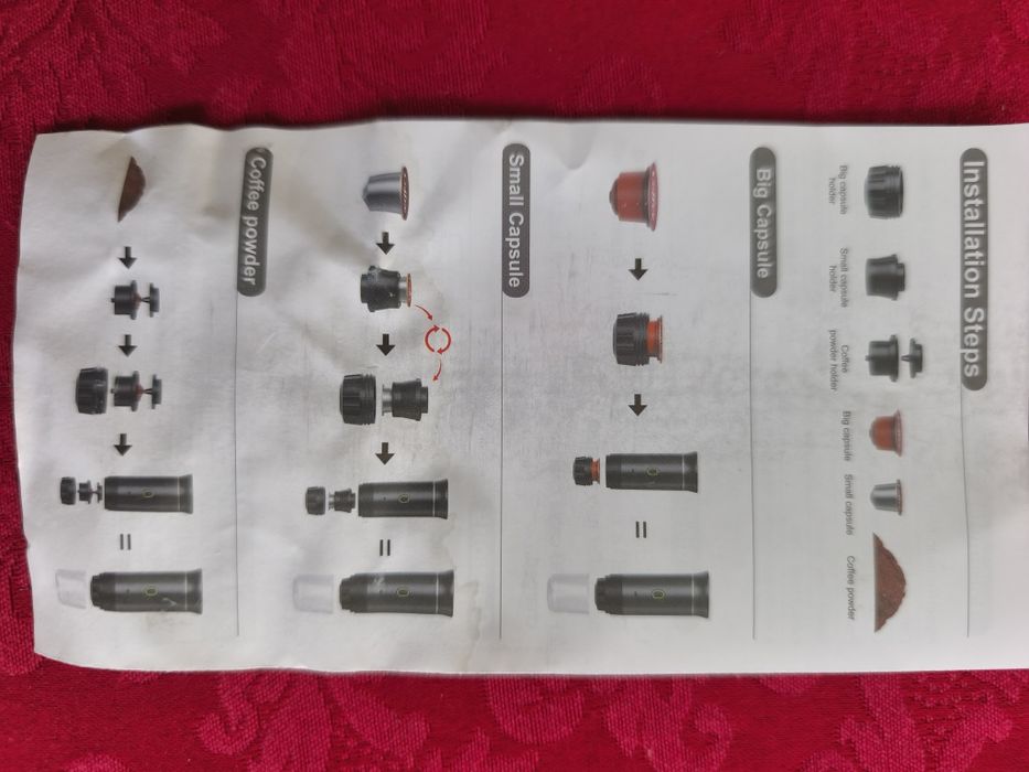 Maquina Café Portátil a Bateria (Nespresso, Dolce Gusto ou café moído)