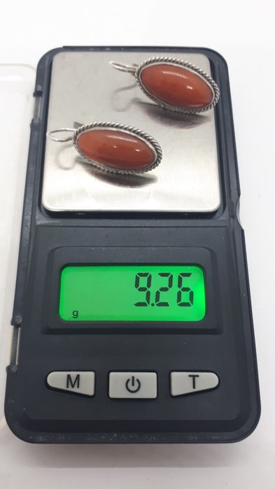 Серьги серебро 875пр.