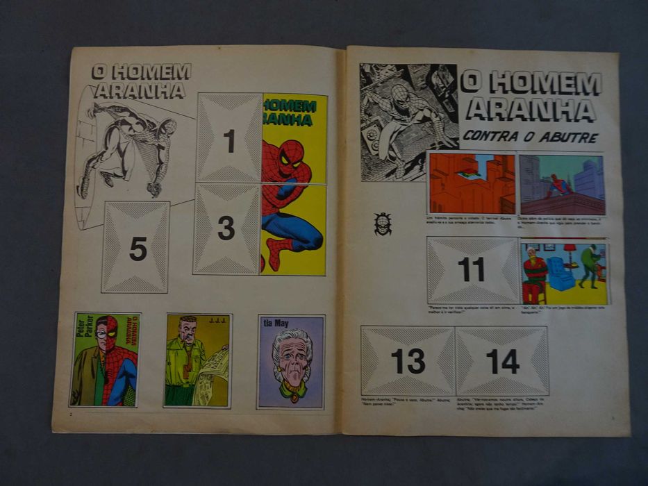 Caderneta de cromos O Homem Aranha e os Quatro Fantásticos (faltam 101