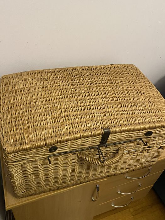 Соломʼяна скриня кошик корзина для білизни