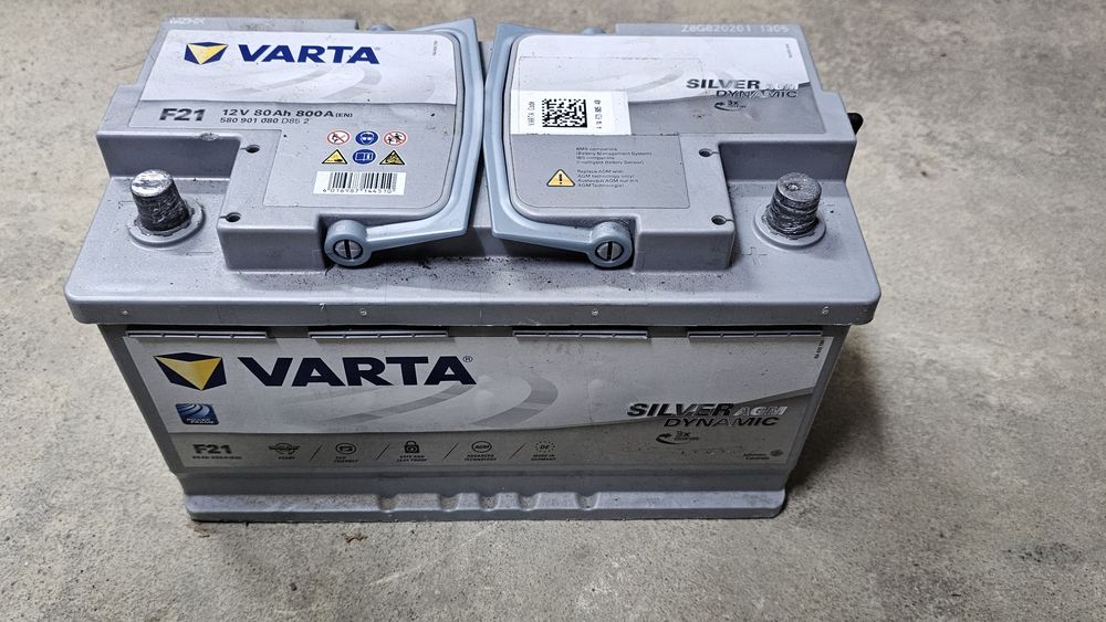Akumulator AGM F21 80Ah 800a Varta silver dynamic