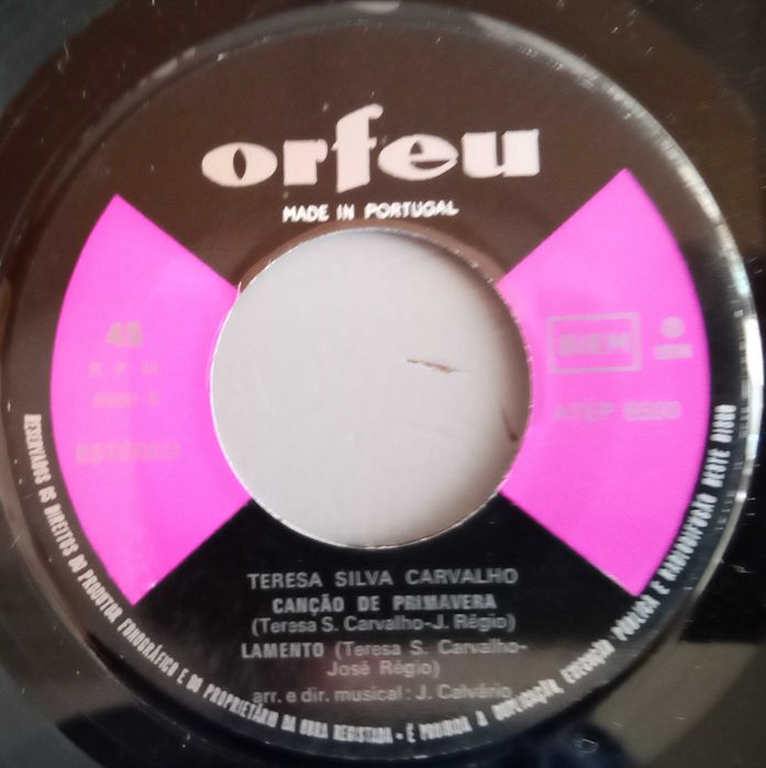 Teresa Silva Carvalho	- - - - -	Sonho de Incerteza	- - - - -	EP