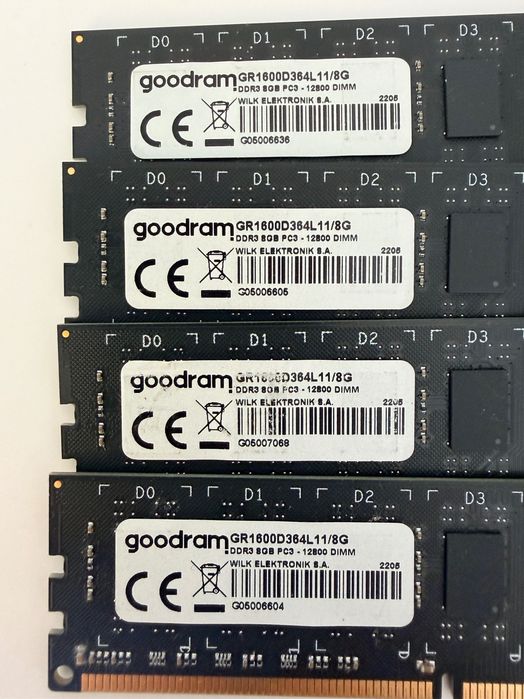 GoodRAM DDR3 32GB (2x8GB) 1600MHz