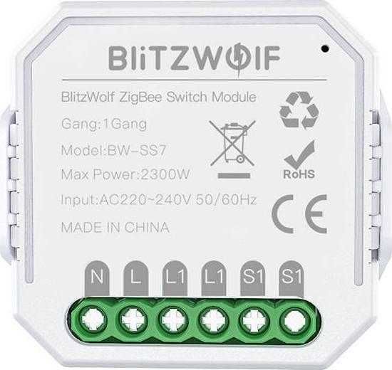 Inteligentny przełącznik WiFi BlitzWolf BW-SS7 ZigBee3.0 2300W 2 Gang