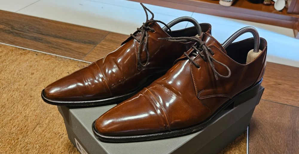 Próchnik 41 Eleganckie buty do garnituru brazowe