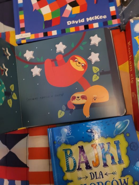 Książeczki x6 ELMER bajki Nocą Podróż i inne