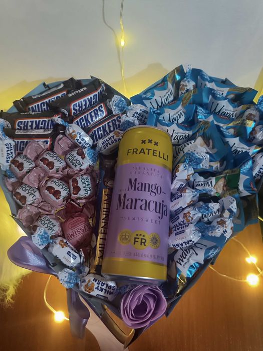 Букет із солодощів. Солодкий букет, Букет ручної роботи.