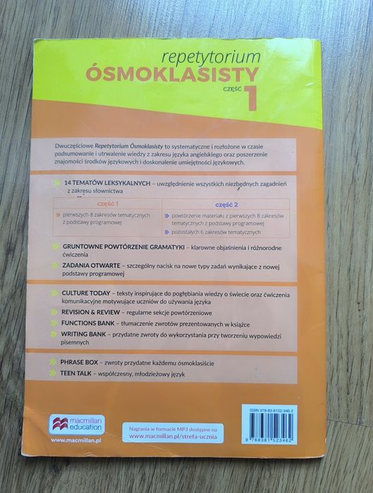 Repetytorium ósmoklasisty część 1 Macmillan język angielski klasa 7 podręcznik Students book