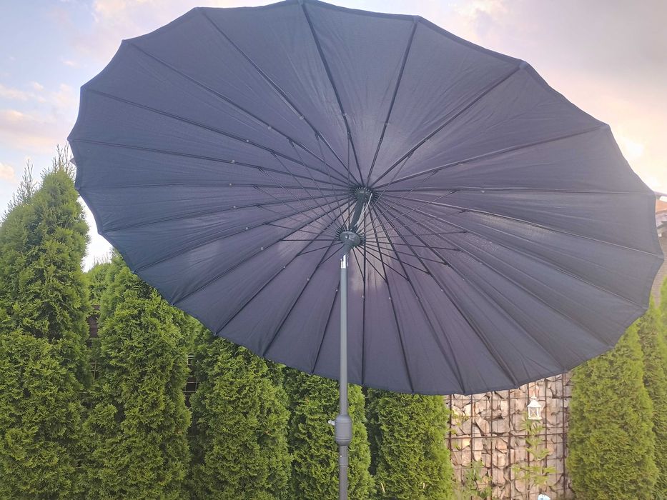 Parasol granatowo- antracytowy