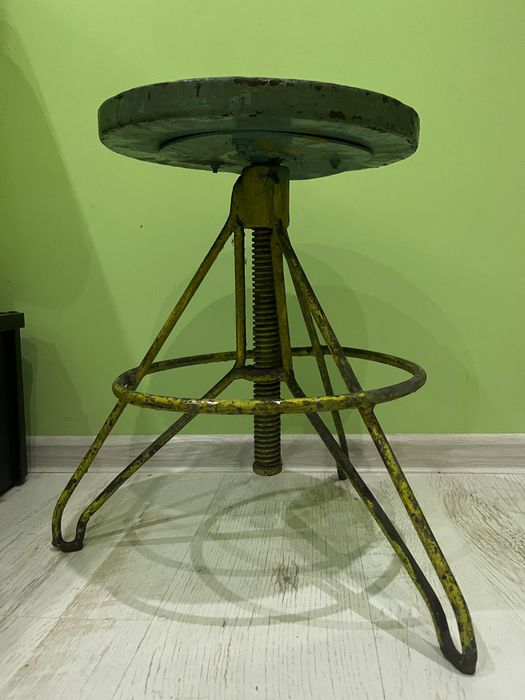 Zestaw 3 taboretów warsztatowych industrialne hoker loft PRL