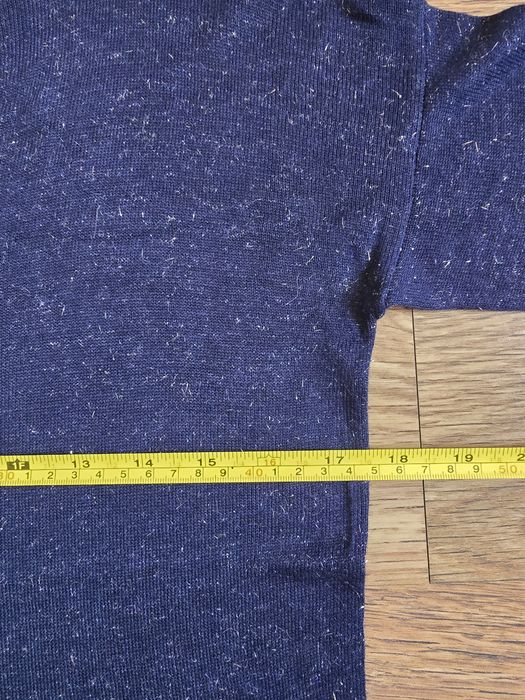 Granatowa sukienka sweter, Etam, S, srebrna nitka