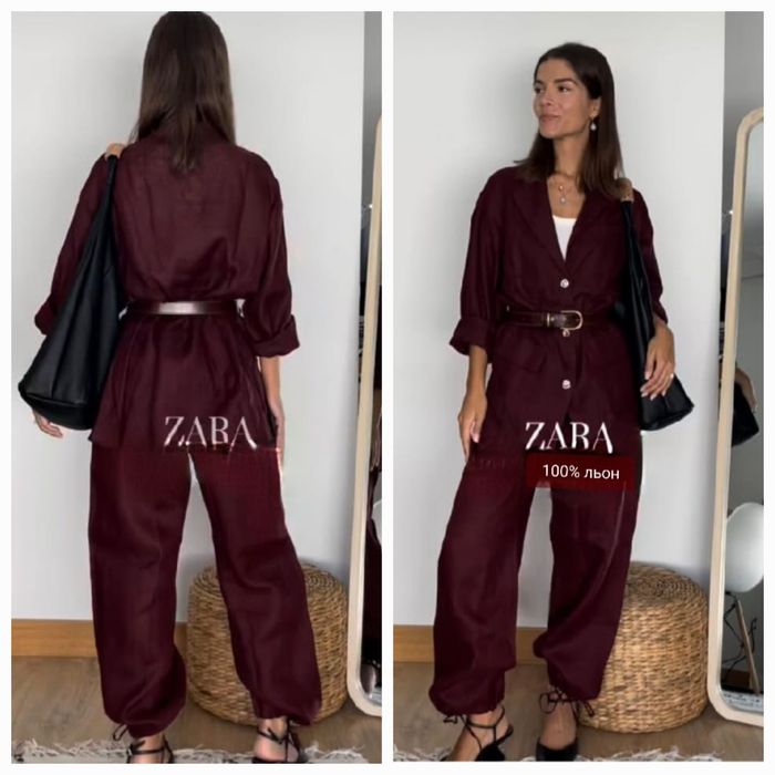 Крутий костюм Zara зі 100% льону. Шикарний колір і якість. New