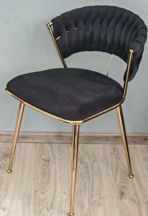 2sz fotel welur złoto toaletka jadalnia