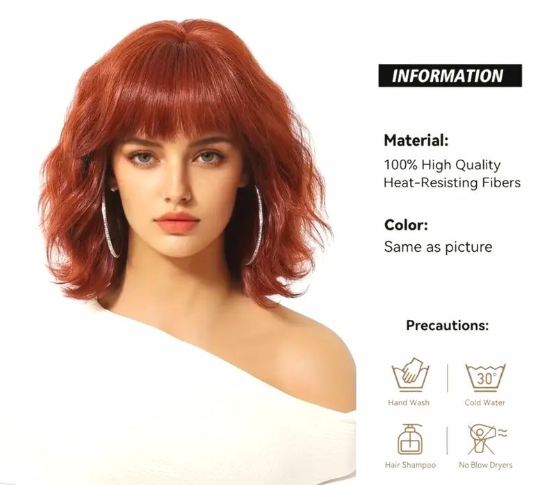 Peruka ruda ognista