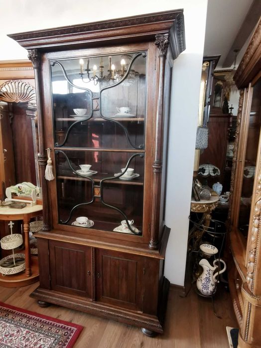 Dębowa witryna biblioteczka antyk  133/2022