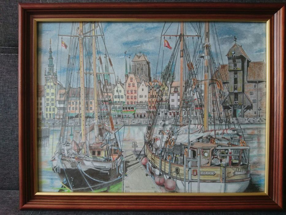 Gdańsku port and Motławą