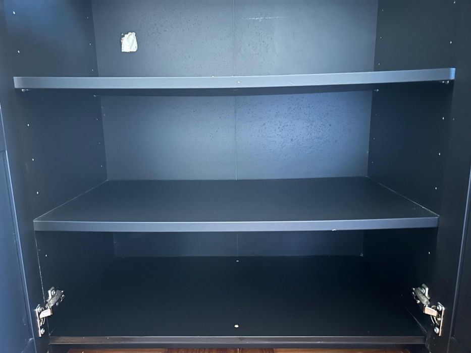 BRIMNES Armário c/portas, preto