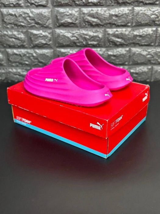 Яркие стильные шлепанцы Puma/слансы пума/женские шлепки тапки пума