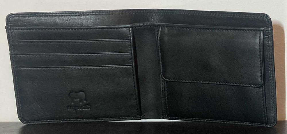 Carteira de homem standard em pele MYWALIT na cor Black