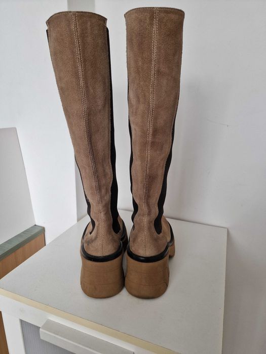 Kozaki Zara, z nubuku, jak nowe, roz. 37-38