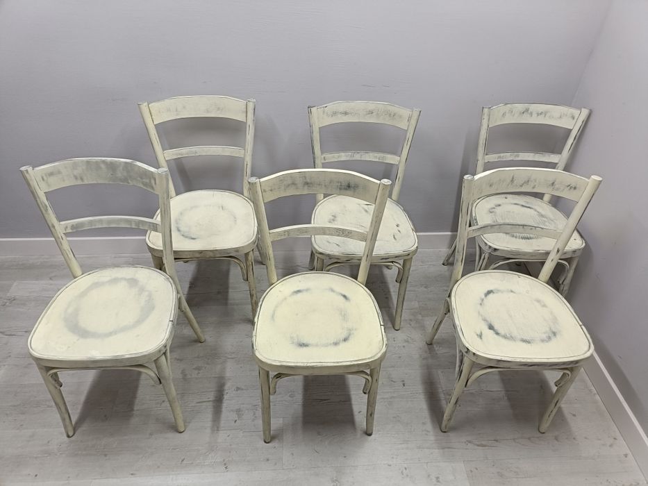 Drewniane krzesła Thonet Fameg decoupage dostępne 7szt