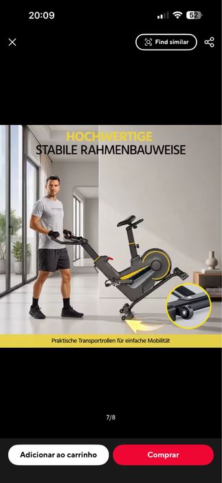 Bicicleta treino estatica