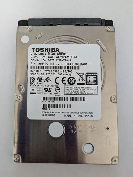 Жорсткий диск Toshiba 500 Gb .Стан нового.