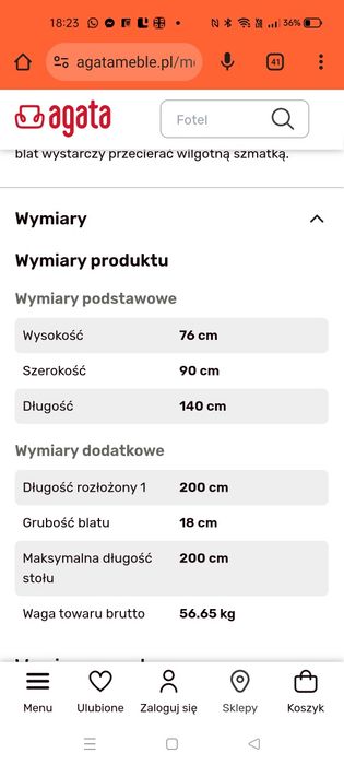 Stół Bergen rozkładany