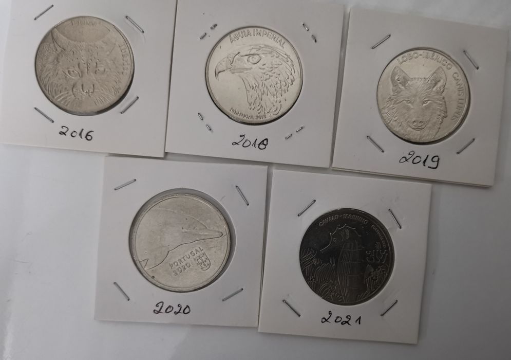 Coleção de 5 moedas "Espécies animais ameaçadas"
