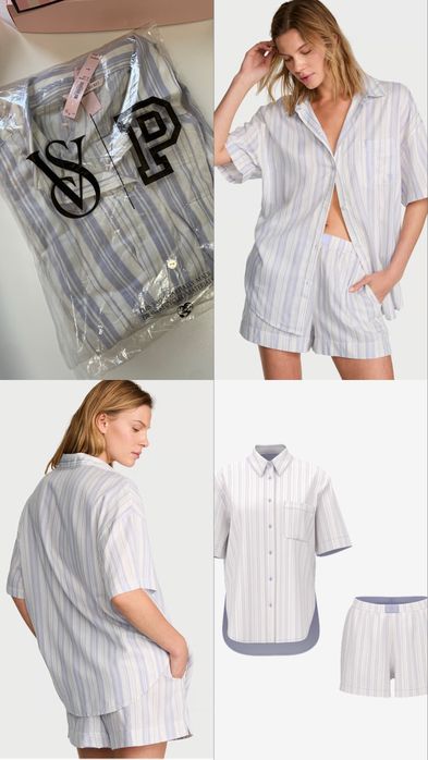 Піжама Victoria's Secret Оригінал Modal-Cotton Long Pajama Set, S, M