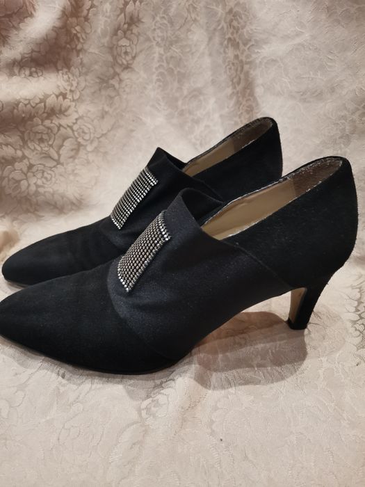 Mano by Olympic Made in Italy rozm 38 czarne botki, czółenka, obcas