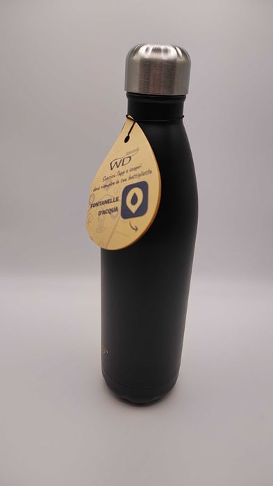 Garrafa Térmica WD 750ml Inox Preta – Outdoor, Camping & Uso Diário