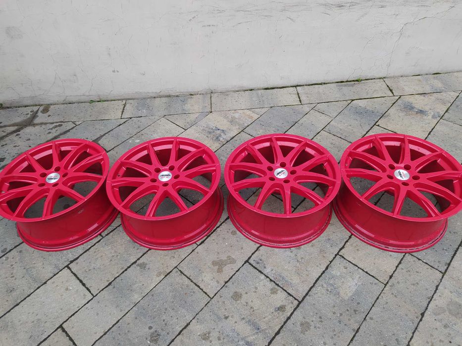 Felgi alu 19 ASA-BBS GT3 Red Glossy 8,5j et 30 Audi A5 A4 VW BMW 5x112